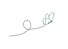 Stickdatei - Schmetterling Doodle